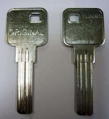 Заготовка для ключей 00515 FUARO-1 (BUL1-jima) (9*28мм) вертикальные