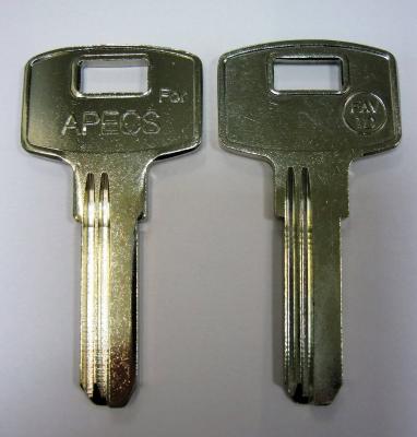Заготовка для ключей 00679 AP1D_APEX_FAV-1D узкий (2,4мм*8,50мм) вертикальная