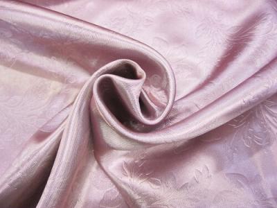 Портьерная ткань Блэкаут цвет розовый рисунок цветы