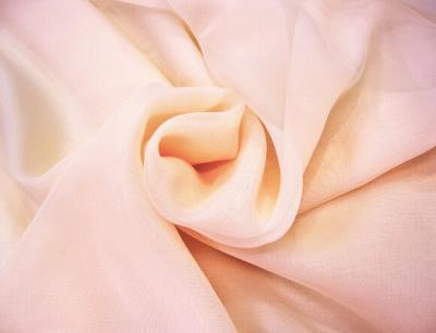 Ткань Вуаль Тюль цвет персиково-розовый